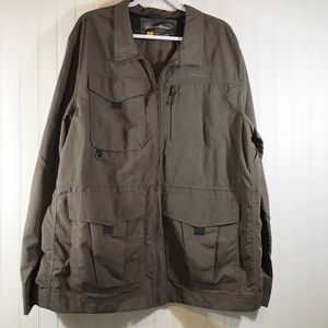 Eddie Bauer Travex Mens XL Nylon Brown Jacket